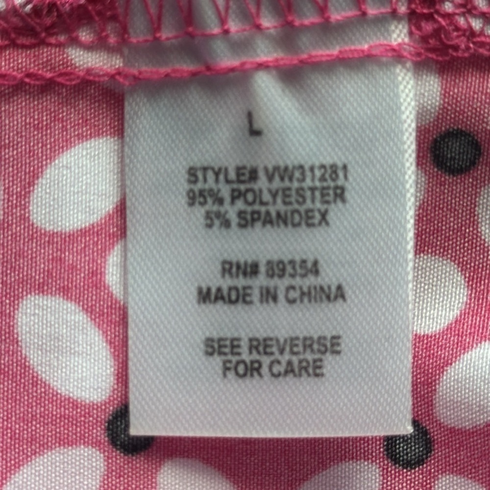 Adrienne Vittadini top pink white blouse size large career - Picture 9 of 9